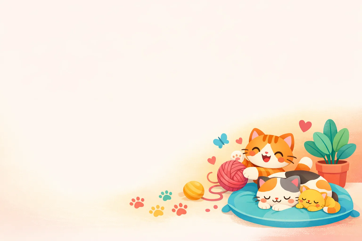 Colorful cat illustration