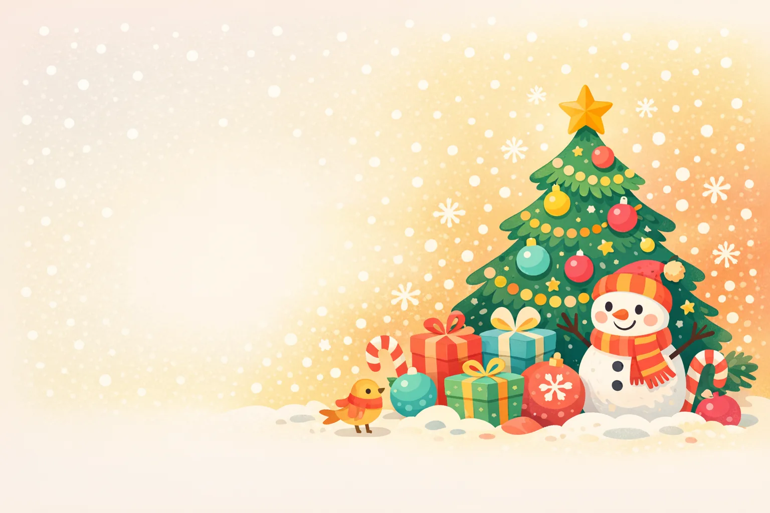 Colorful christmas illustration