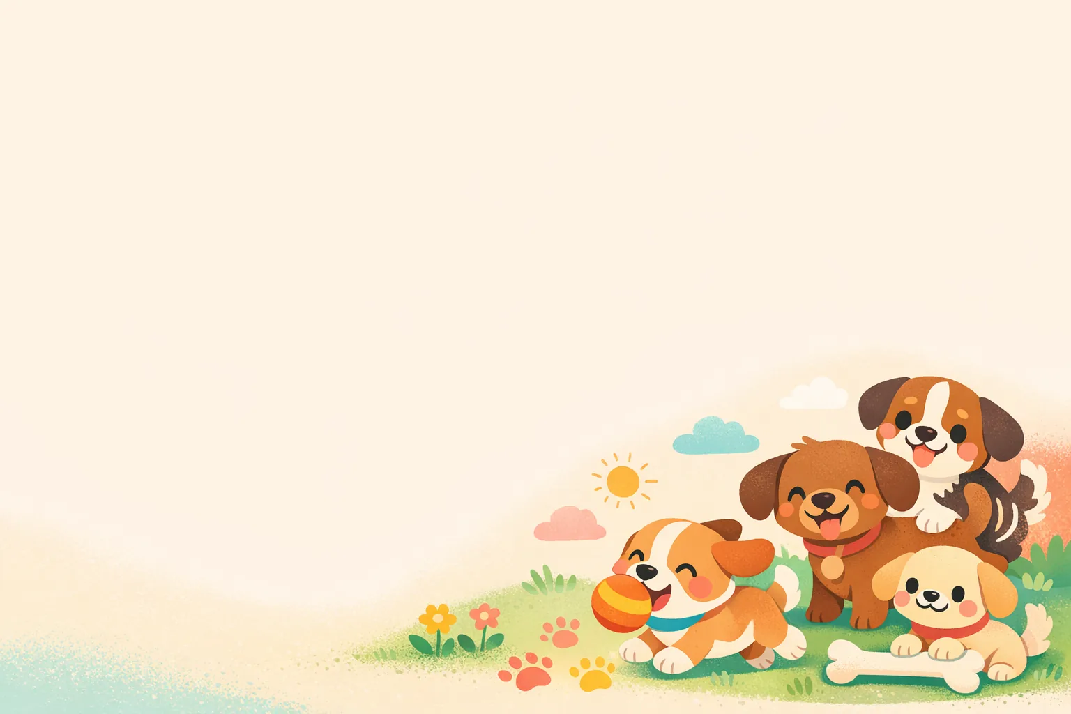 Colorful dog illustration