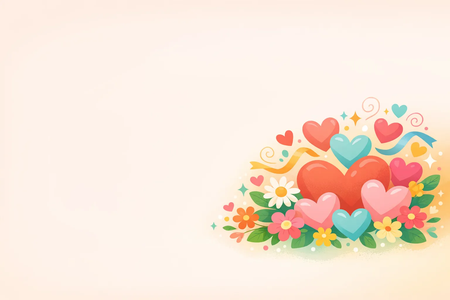 Colorful heart illustration