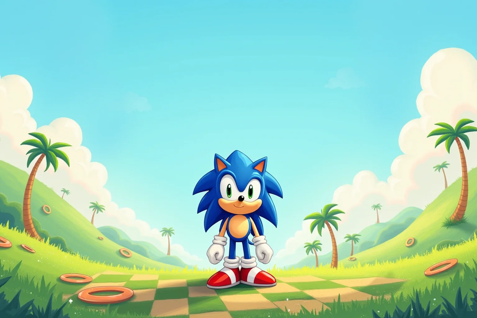 Colorful sonic illustration