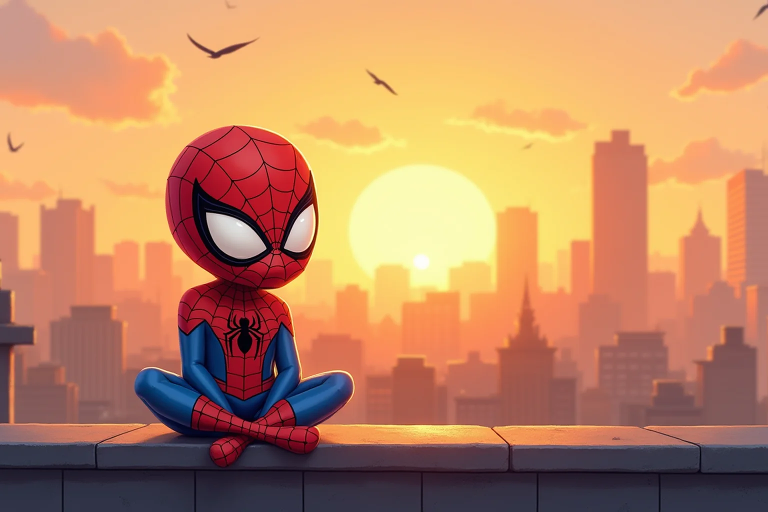 Colorful spider-man illustration