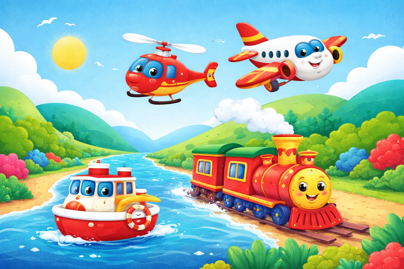 Colorful vehicle illustration