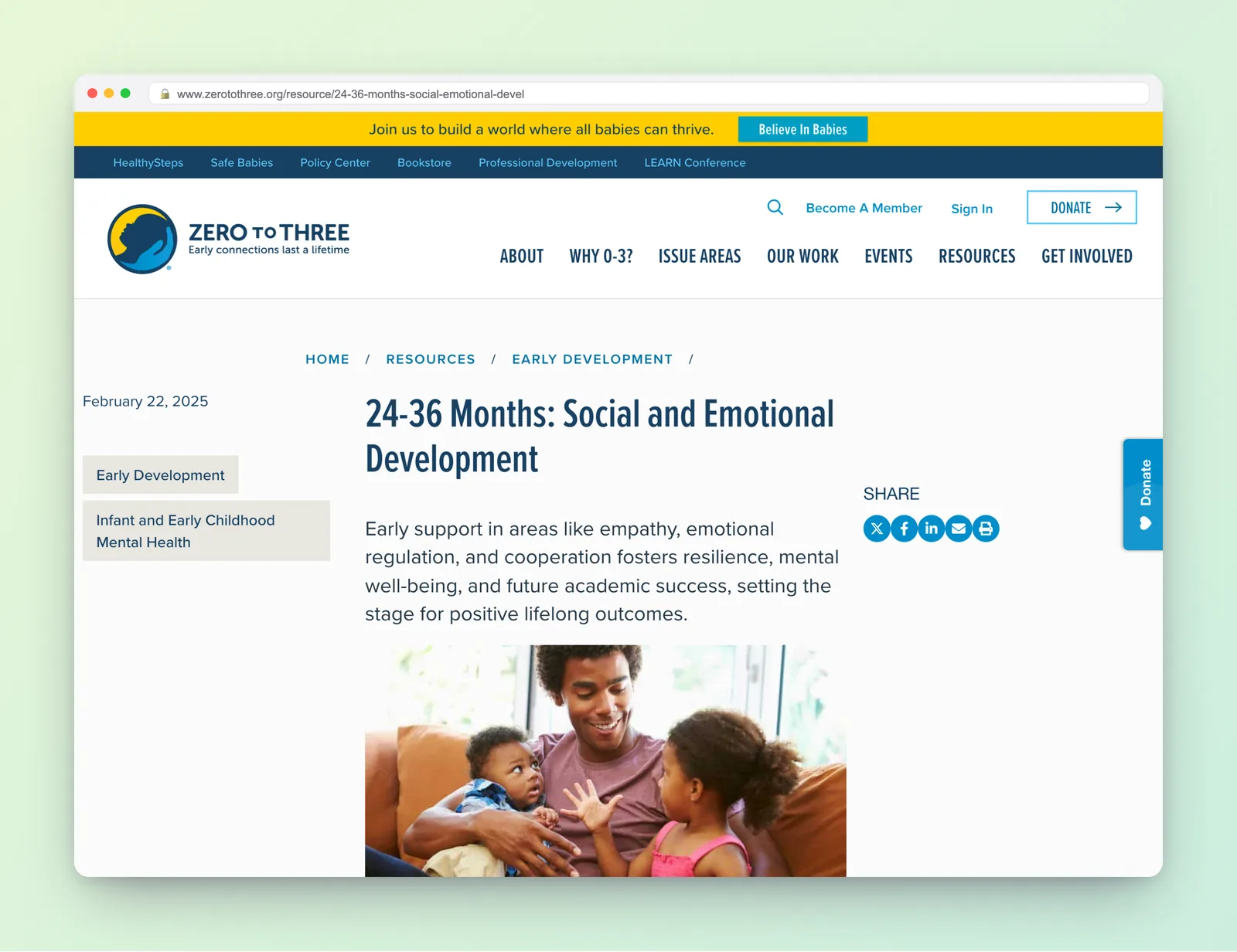 ZERO TO THREE guide to social-emotional development at 24 to 36 months