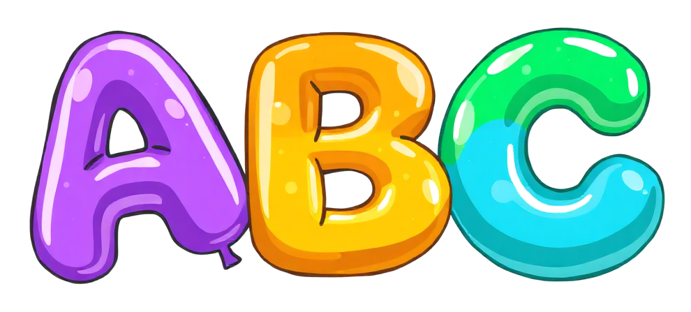 Bubble letters spelling a name as a printable coloring page