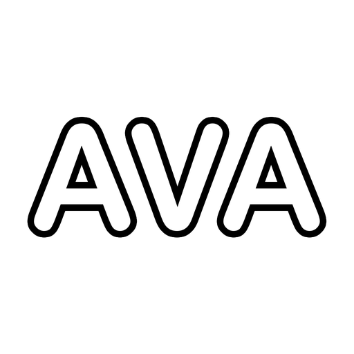 The name Ava in big bubble letters, a free printable name coloring page