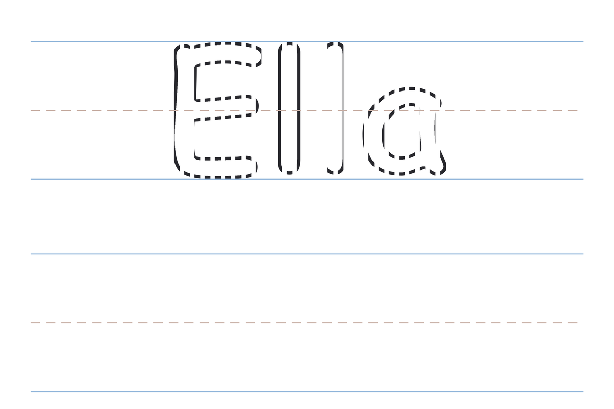A free printable Ella name tracing worksheet — the name Ella in dotted guide letters to trace, with a blank practice line below